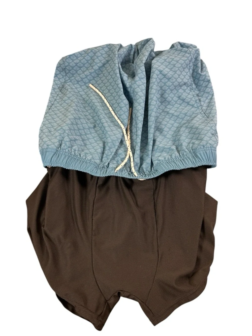 TOES ON THE NOES Malibu Volley Swim Trunks Teal Horizon‎ Print Sz M